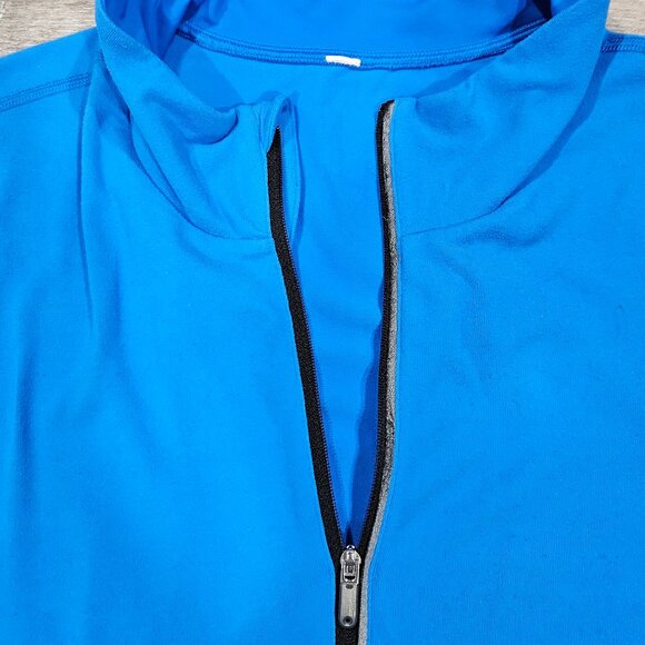 Lululemon Men’s Blue Black Half Zip Long Sleeve Pullover L - Picture 2 of 6